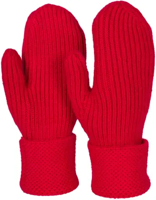 Immagine prodotto di styleBREAKER Guanti invernali da donna in maglia Unicolor con polsino a fantasia, guanti caldi, guanti in maglia 09010046