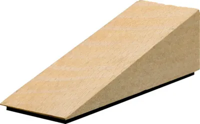 Produktbild von Holzkeil mit Anti-Rutschpad 24 x 29 x 90 mm Buche natur