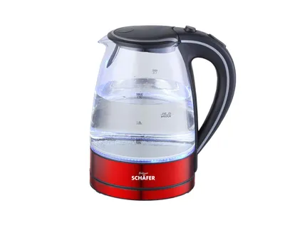 Produktbild von Wasserkocher 1,7L mit LED-Beleuchtung Teekocher Glas Edelstahl Schwarz