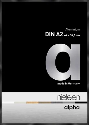 Obrázok produktu pre Hliníkový obrazový rám Nielsen Alpha 42x59,4 cm eloxovaný čierny lesklý