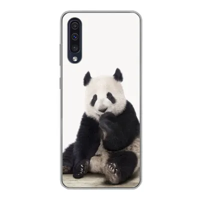 Produktbild von MuchoWow® Handyhülle Schutzhülle Hülle für Samsung Galaxy A30s Panda - Tiere - Jungen - Mädchen - Pandabär Silikon Softcase Handy Hülle - Karteninhaber
