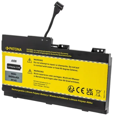 Obrázok produktu pre PATONA batéria pre ntb HP ZBook 17 G3 8400mAh Li-Pol 11,4 V AI06XL