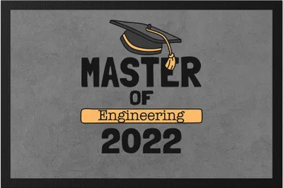 Produktbild von Master of Engineering 2022 Fußmatte Studium Absolvent Abschluss Geschenk Masterabschluss Uni