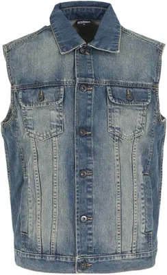 Produktbild von Urban Classics Weste Herren Denim Vest hellblau 3XL
