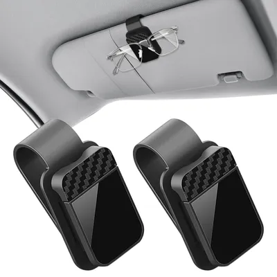 Produktbild von Sonnenbrillenhalter Brillenclip Sonnenblende - 2 Stück - Schwarz - Für das Auto