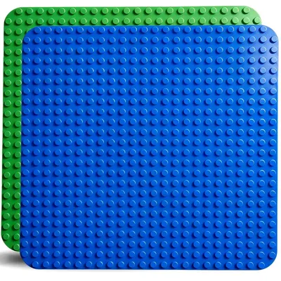 Productafbeelding van Basisplaatset voor Bouwstenen, Groen en Blauw