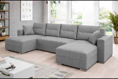 Produktbild von Couchgarnitur Ecksofa Sofa Sofagarnitur Clara U Schlaffunktion Wohnlandschaft