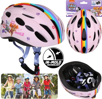 Obrázek produktu pro Paw Patrol Růžová dětská cyklistická přilba IN-MOLD, dívčí, NASTAVITELNÁ 52-56 cm