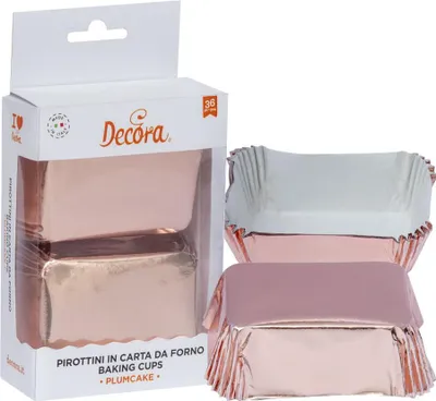 Produktbild von Rechteckige Becher PALE GOLD 80x50x32 mm DECORA 20 Stück