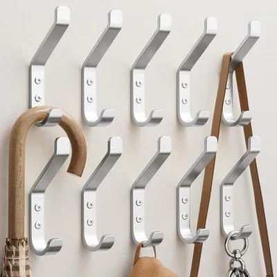 Produktbild von Schraubhaken 10tlg, Metall, silber, 10cm, Wandhaken