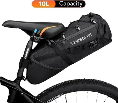 Image de CarryQuest® - Sacoche de vélo - Étanche - 10L - Polyester - Noir
