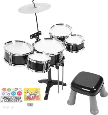 Produktbild von Kleinkind Jazz Drum Kit Kinder Spielzeug Set Trommeln Musikinstrument für Anfänger Kinder über 3 Jahre alt