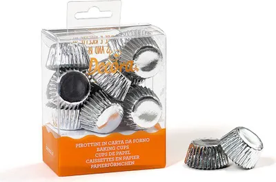 Produktbild von Mini-Pappbecher SILBER 27x17 mm DECORA 180 Stück