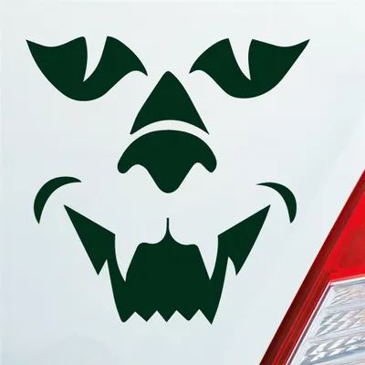 Produktbild von Auto Aufkleber Löwe Monster Dämon Lion CAR KFZ PKW Roller Motorrad 10x10 cm Dunkelgrün Sticker Heckscheibenaufkleber