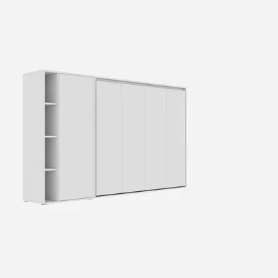 Produktbild von SMARTBett SET Schrankbett M2 160x200 Horizontal und Schrank Weiss