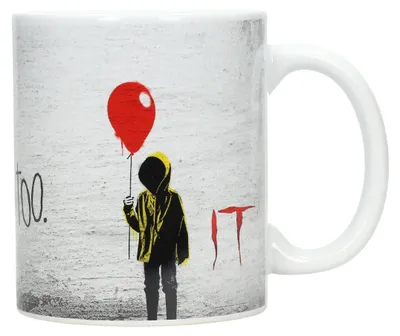 Keramische Tasse 315 ml, Letterprint, spülmaschinenfest