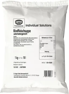 Produktbild von Dr. Oetker Feine Rindfleischsuppe Automatensuppe 1kg