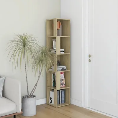 Obrázok produktu pre vidaXL Rohový regál Sonoma dub 33x33x164,5 cm odvodený výrobok z dreva