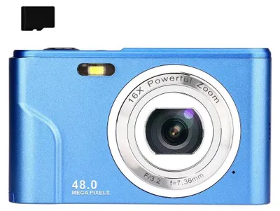 Immagine prodotto di INF Fotocamera digitale compatta DC311 con scheda TF da 32 GB Blu