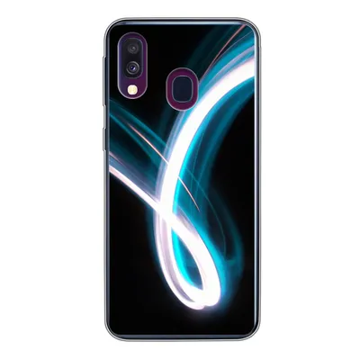 Produktbild von MuchoWow® Handyhülle Schutzhülle Hülle für Samsung Galaxy A40 Hell - Blau - Abstrakt Silikon Softcase Handy Hülle - Handy-Tasche