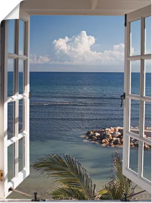 Produktbild von ARTland Poster Fenster zum Paradies Größe: 45x60 cm