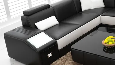 Zdjęcie produktu dla Narożnik Skórzany 270x340x183x90 cm