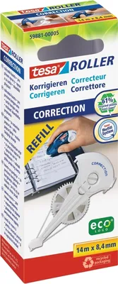Image de Cassette de recharge pour rouleau correcteur ecoLogo 8,4mmx14m paquet de 5 pièces