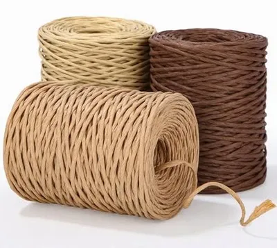 Zdjęcie produktu dla Sznurek papierowy drut florystyka dekoracja bukietów DIY zestaw 3 rolki