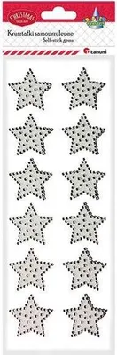 Immagine prodotto di Adesivi in foil stelle bianche 40mm 12pz