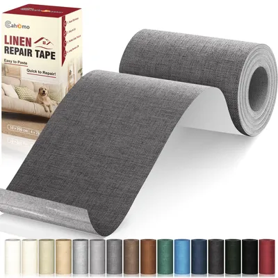 Productafbeelding van Zelfklevende Linnen Reparatie Patches 10x200 cm voor Meubels en Autozitjes - Donkergrau