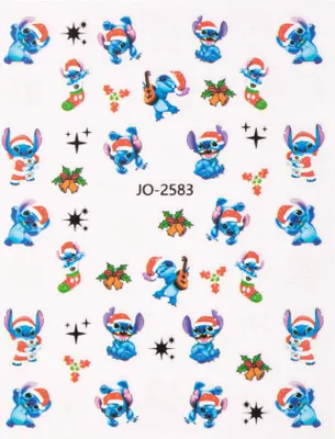 Produktbild von Selbstklebende Weihnachts-Nagelsticker Stitch JO-2583