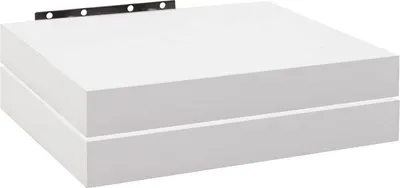 Image de Étagères murales en MDF, lot de 2 | Blanc | 30 x 22,9 x 3,8 cm