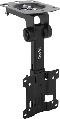 Imagen del producto de Soporte de techo abatible manual para pantallas planas de 13 a 27 pulgadas. Soporte plegable e inclinable para montaje en techo y en mueble inferior, compatible con pantallas LCD