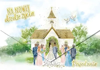 Immagine prodotto di Biglietto A5 Busta Matrimonio in chiesa - Henry