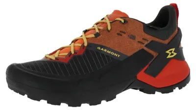 Produktbild von Garmont 9.81 Onyx GTX wasserdichte und stabile Herren Zustiegsschuhe mit extrem griffiger Sohle Raven Black/Orange EU 42