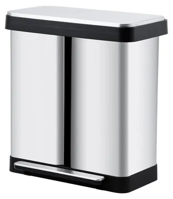 Immagine prodotto di Pattumiera da cucina - Pattumiera a pedale - Capacità 70 l - Acciaio inossidabile - Pedale - Argento