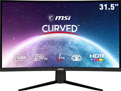 Produktbild von MSI G32C4XDE - LED-Monitor - Gaming - gebogen - 80 cm (31.5") - 1920 x 1080 Full HD (1080p) @ 250 Hz - VA - 300 cd/m² - 3000:1 - 1 ms - 2xHDMI, DisplayPort - Schwarz