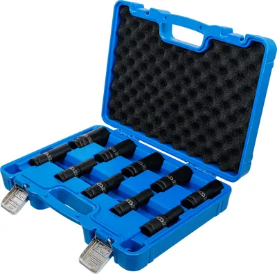 Immagine prodotto di BGS Set di chiavi a bussola esagonali con attacco quadro 12,5 mm (1/2") SW 10 - 24 mm 10 pezzi - 5206