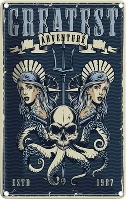 Produktbild von vianmo Blechschild 30x20 cm Pinup greatest adventure Pin Up