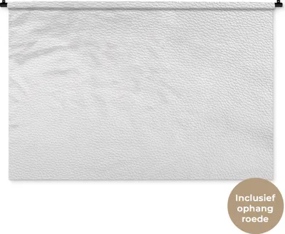 Produktbild von MuchoWow® Wandteppich Wandbehang Leder - Strukturiert - Leder-Optik - Weiß 150x100 cm Tapisserie Dekoration Wandtuch - Waschbar - Tapisserien - Wand-Decke