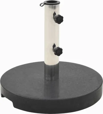 Zdjęcie produktu dla Okrągła podstawa pod parasol, granitowa, 20 kg, czarna