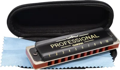 Produktbild von Professional Blues Harmonica in G (incl. case and cleaning cloth)