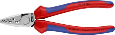 Image de Pince à sertir manuelle KNIPEX 97 72 180 180mm