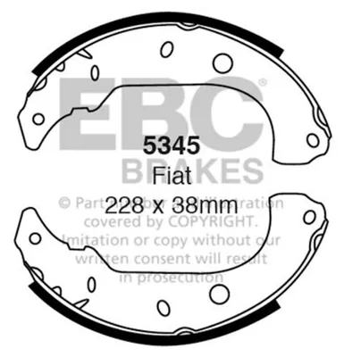 Produktbild von EBC Bremsbackensatz Hinten Fiat