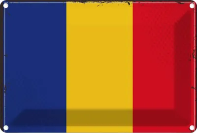 Produktbild von vianmo Blechschild 12x18 cm Rumäniens Romania Flagge Fahne Wappen