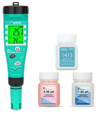 pH/EC/TDS/Temperatur-Messgerät 4-in-1 für Hydrokultur, Aquarium