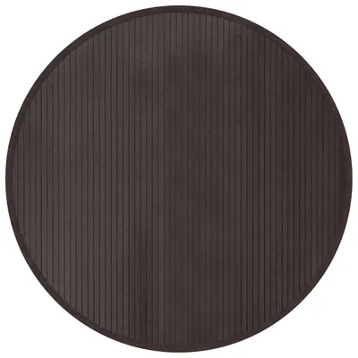 Immagine prodotto di Tappeto Rotondo Marrone Scuro 100 cm in Bambù