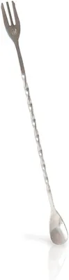Productafbeelding van Cocktailvork - Speren Lepel - Drankjes Bereiden - Behoudt Bubbel - 23.5 cm - Zilverkleurig