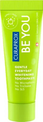 Produktbild von Curaprox Be You Gentle Whitening Zahnpasta mit Apfel und Aloe Vera, 10 ml