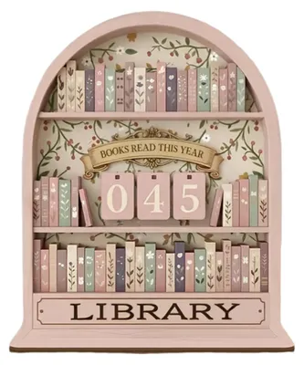 Produktbild von Lesezähler aus Holz – ideal für Bücherregal, Heimbibliothek oder Bücherliebhaber. Perfekt als Geschenk für Bibliothekare, Leseratten und Lehrer.
